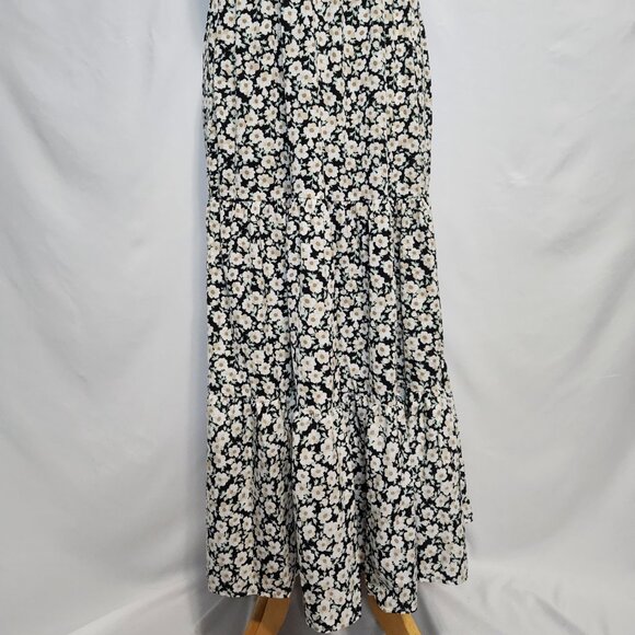 PrettyGarden Black Floral Print One-Shoulder Dress Size L - Picture 7 of 13